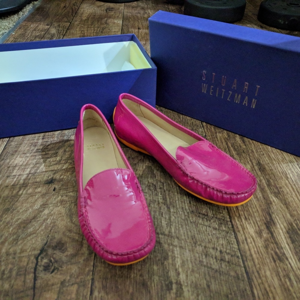 NEW Stuart Weitzman Pink Loafers/drivers/flats